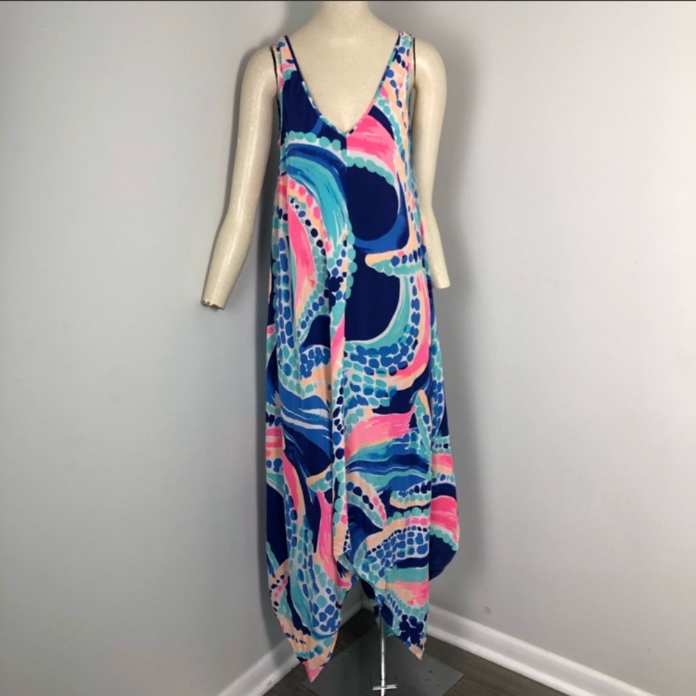 Lilly Pulitzer EUC Anise Dress Midi Silk- M